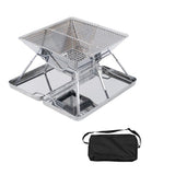 Folding Camping BBQ Grill Set Portable Barbecue Grill Stove 304 Stainless Steel Mini Pit For Camping Picnic BBQ Accessories