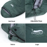 Duck Down Sleeping Bag Winter Mummy Warm Sleeping Bag 1000g Down Filler Adult Camping Blanket for Hiking, Travelling