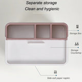Plastic Storage Container Table Organizer For Small Things Paper Napkin Storage Boxes Organizers Box Remote Control Bedroom New