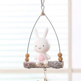 Europe Cartoon Squirrel Rabbit Wind Chime Balcony Hanging Decor Figurines Rsin Animal Bells Craft Home Decor Wind Chime Ornament
