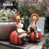 Outdoor Cartoon Resin Character Sculpture Decoration Kindergarten Child Statue Couple Ornament Garden Landscape Villa Decorative