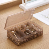 1 PC Double Layer Transparent Jewelry Storage Box Ring Earring Drug Pill Beads Portable Travel Plastic Storage Box With Cover