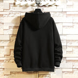Japan Style Casual O-Neck 2022 Spring Autumn Black Hoodie Sweatshirt Men'S Thick Fleece Hip Hop Skateboard Streetwear Clothes