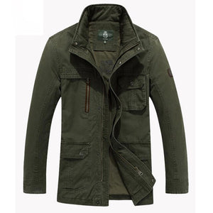 Plus Size 5XL Brand Military Jacket Men Outwear Windbreaker Army Mens Jackets and Coats Cotton Multi-pockets Jaqueta masculina