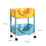 Plastic Universal Wheel Toy Storage Drawer Kitchen Bathroom Accessories Storage Rack Living Room Shelf With Wheels