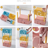 Plastic Universal Wheel Toy Storage Drawer Kitchen Bathroom Accessories Storage Rack Living Room Shelf With Wheels
