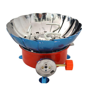 Desert&Fox Camping Stove Outdoor Cookware Equipment Round Gas Cooker Folding Stove Hiking Picnic BBQ Windproof Cooking Stoves