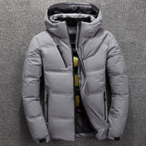 Plus Size 5XL White Duck Down Winter Jacket Men Thick Windbreaker Hooded Parka Men Multi-pockets Casual Outdoor Warm Down Jacket