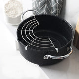 Wheat rice stone Japanese oil fryer induction cooker general small fryer thickened tempura snacks double ears non-stick pot