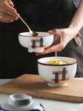 Japanese-style ceramic stew pot & water-proof stew pot with lid & household bird's nest soup pot & stew pot & bowl stew pot small soup pot