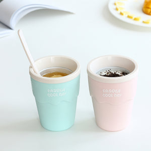 Smoothie cup&summer ice cream cup& cold drink cup& quick ice cream& crushed ice cup diy