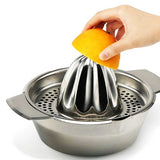 Stainless Steel Manual Fruits Orange Lemon Juice Maker Juicer with Bowl Kitchen Tool Set