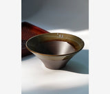 Japanese style purple sand Fuji bowl creative clay vintage fruit salad bowl household rice bowl bucket soup noodle bowl