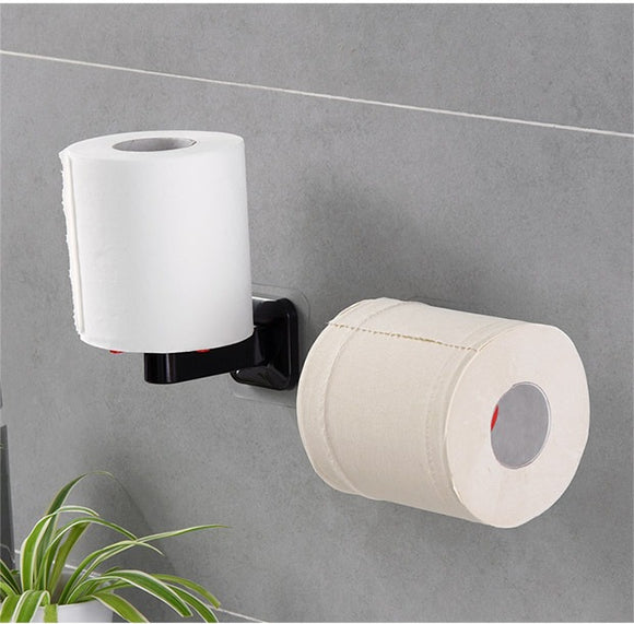 Paper Nail- Free Towel Holder Wall Mount Suction Cup Paper Roll Organizer for Kitchen Bathroom Craft Room
