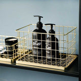 Storage & Organisation Iron Art Basket Makeup Organizer Elegant 26.2cm*17.2cm*16cm