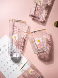 Small daisy glass hand-painted hammer pattern glass net red ins wind drink juice drinking cup