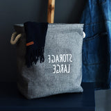 Nordic cotton linen clothing storage basket thick square dirty clothes household toys storage basket barrel