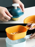 4-in-1 Multi-functional kitchen silk planer Vegetable Chopper and Cutter with Drain Basket Bowl Washing Kitchen Strainer Noodles