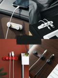 Desktop magnetic suction cable computer headset data cable winding device car charging cable hub