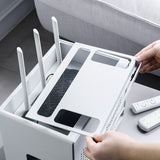 Double Layer Drawer Type WiFi Router Storage Box for Wire Board Cable Organize Hp Holder