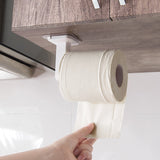 Paper Nail- Free Towel Holder Wall Mount Suction Cup Paper Roll Organizer for Kitchen Bathroom Craft Room