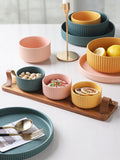 Roman Creative Ceramic Dried Fruit Plate Household Nut Snacks Small Bowl Afternoon Tea Dessert Fruit Bowl Three Pieces