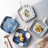groceries&ceramic baking tray&home use&oven&baking&baked rice plate Japanese tableware, breakfast plate, dinner plate