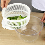 Rotary Salad Spinner Dehydrated Machine Manual Salad Dehydrator Vegetable Colander Water Drain Basket