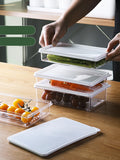 Kitchen refrigerator food storage box, stacked plastic preservation box, rectangular sealed dry fruit and grain storage box