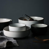 American ceramic bowl shaped bowl of shallow mouth thread size 0 deep soup plate the noodles in soup bowl of rice bowls