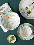Hand-painted flower ceramic tableware (underglaze color)