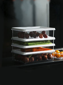 Kitchen refrigerator food storage box, stacked plastic preservation box, rectangular sealed dry fruit and grain storage box