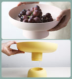 Nordic fruit plate & drained vegetable storage plate & living room large dried fruit plate & household candy snack plate
