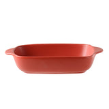 Simple ceramic baking dish double ear rice dish oven household dish microwave oven baking square baking tray