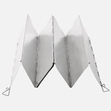 Camping Gas Stove Windshield Aluminum 10 Plates Windscreen Foldable Stable Windproof Windbreaker with Carrying Bag