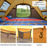 3 Person Easy Pop Up Tent Waterproof Automatic Setup 2 Doors-Instant Family Tents with Vestibule for Camping Hiking