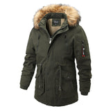 2022 New Fashion Warm Wool Liner Fur Collar Hooded Men Winter Jacket Man Jacket and Coat Hat Detachable Windproof Male Parkas