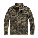 Military Denim Jacket Men Retro Camo Multi-pockets Mens Cowboy Jackets Fashion Cargo Jeans Coats Jaqueta Masculina Size S-2XL