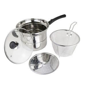 22CM Multifunctional Stainless Steel Cooking Pot Set