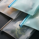 Thickened silicone plastic bag high temperature resistant sealed food bag refrigerator frozen sub-bag leakproof self-sealing bag 1500ml