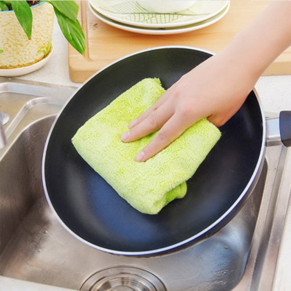 Kitchen Microfiber Quick Dry Water Absorbent Hanging Cleaning Washing Towel Dish Cloth
