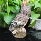 Simulate Owl Shape Decoy Realistic Adornment for Garden Birds Outdoor Decoration