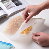 Thickened silicone plastic bag high temperature resistant sealed food bag refrigerator frozen sub-bag leakproof self-sealing bag 1500ml