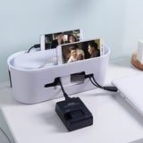 Extension Plug Socket Storage Box Extension Plug Cable Organizer Holder With Hand Phone Holder