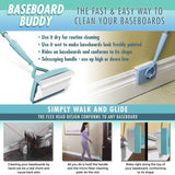 Easy Baseboard Cleaning Mop Stick Dust Cleaner Duster with Microfiber Adjustable Rod