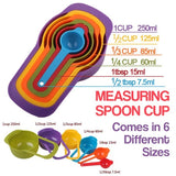 6pcs Kitchen Baking Cooking Measuring Spoon Scoop Set