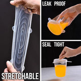 6PCS Multisize Stretchable Silicone Food Storage Cover Waterproof & Leakproof