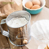 1PC Stainless Steel Handheld Bakeware Sugar Baking For Cakes Flour Sieve Powder Sifter Pastry Tool Kitchen Gadget