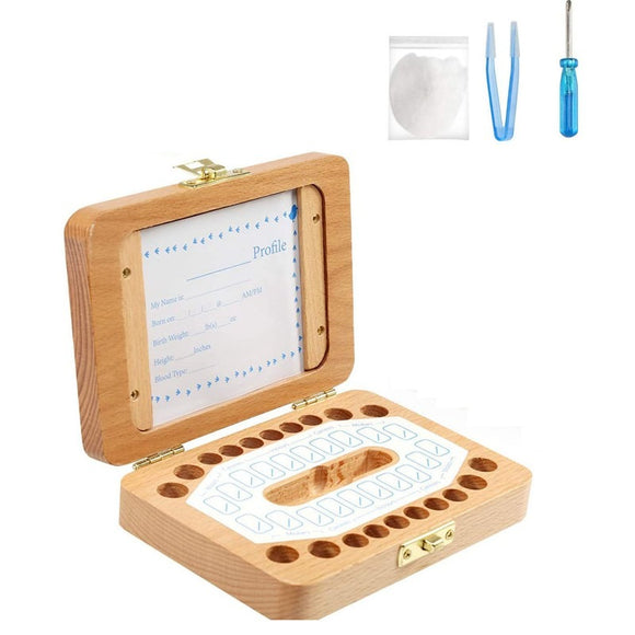 Portable Tooth Keepsake Box, Baby Teeth Box Milk Teeth Save Organizer Kit In Stock