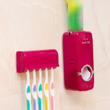 Toothpaste Dispenser Tooth Brush Holder Bathroom Rack